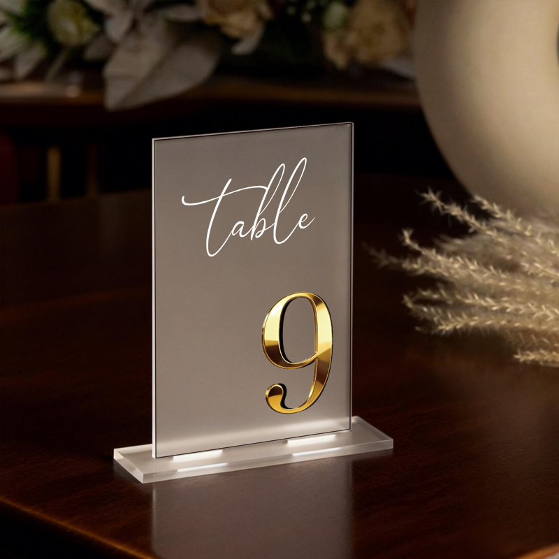 Table Number Gold - Acrylic Table Number Wedding Table Number