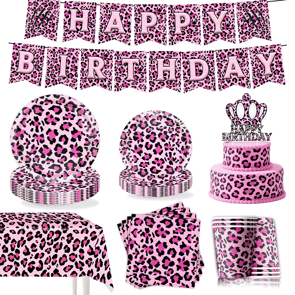 Wedding Day Supply Kit - Pink Leopard Print Birthday Party Supplies