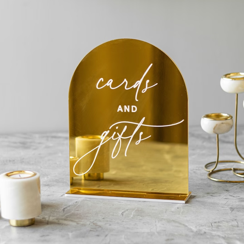 Table Number Gold - Set Of 4 Wedding Signs,In Loving