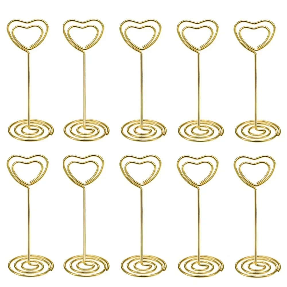 Table Number Gold - 10pcs Heart Shape Table Number Name
