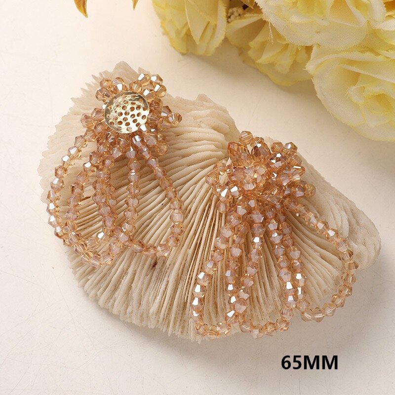 Supplier Wedding - Champagne Colored Crystal Beads Beaded Button