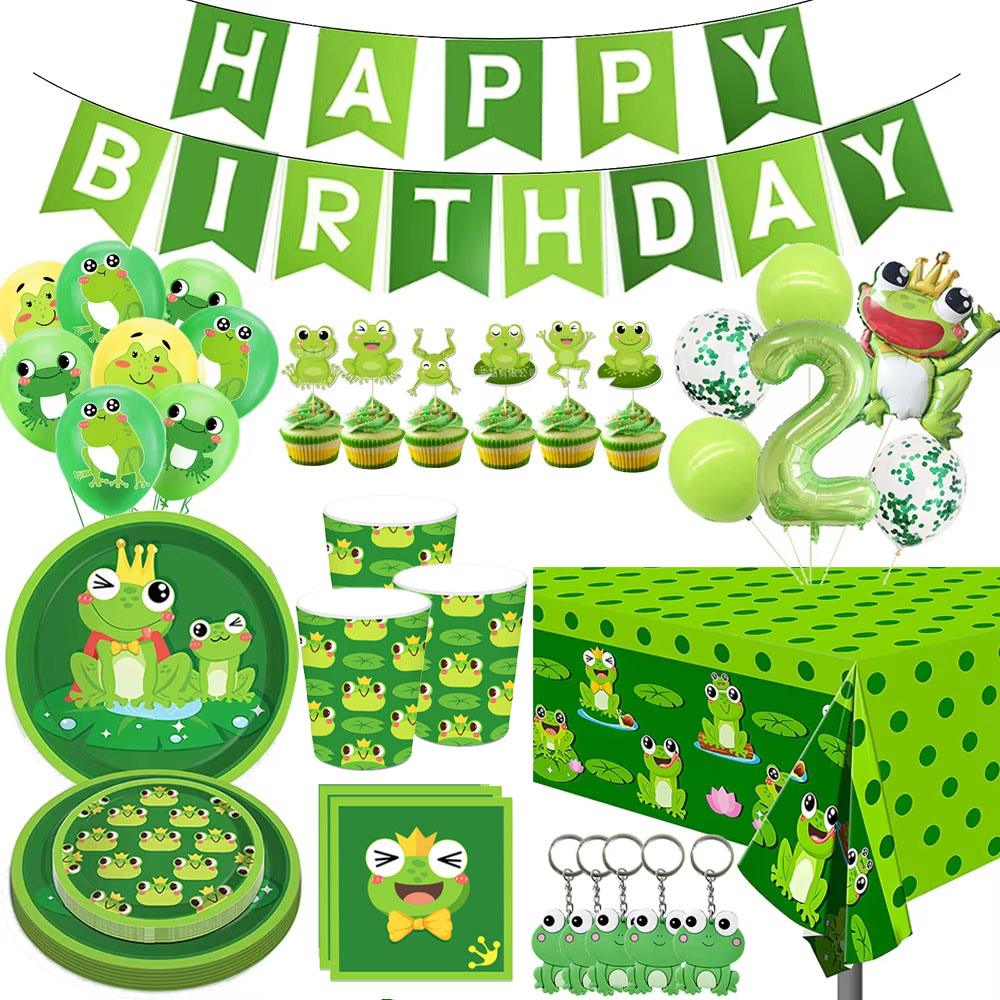 Confetti Balloon Set - Frog Birthday Party Decorations Happy Birthady