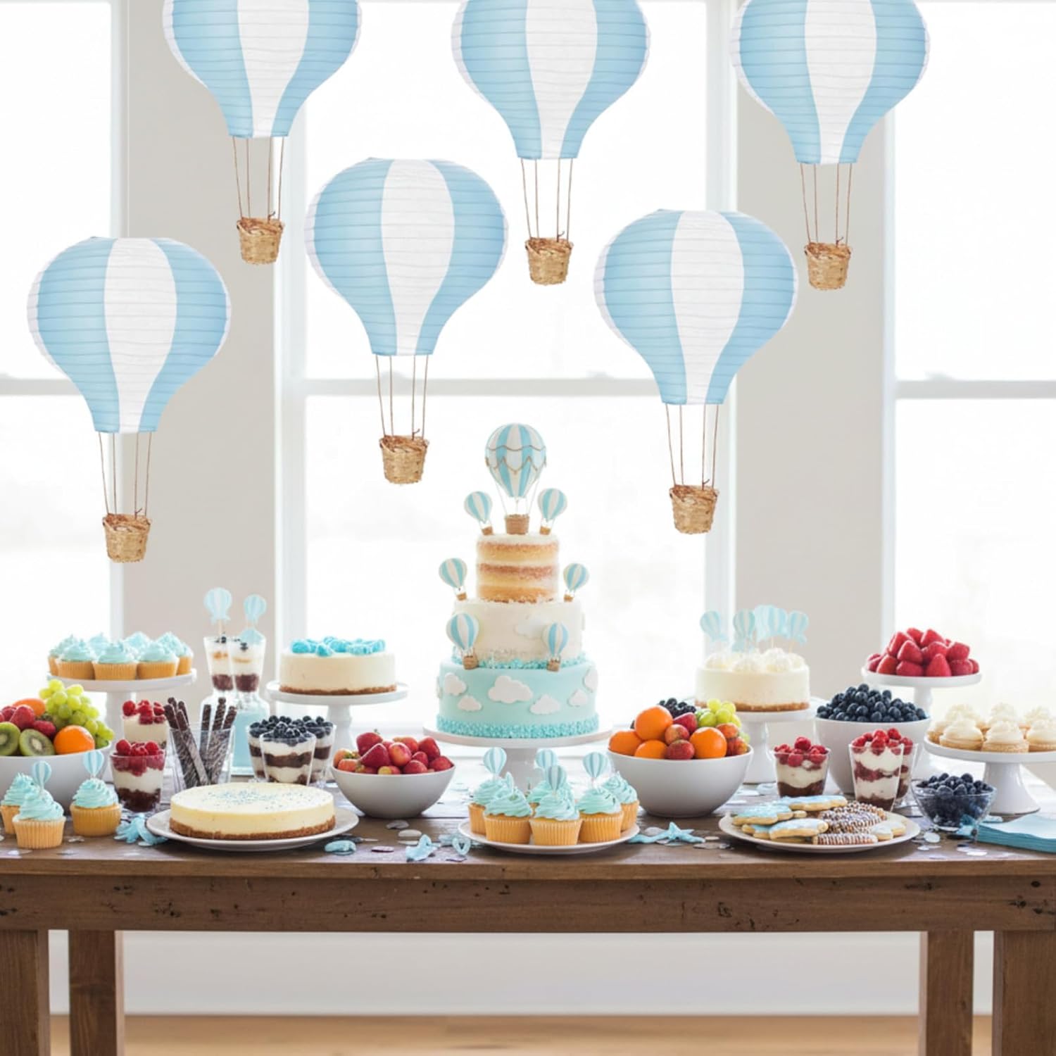 6-12Pcs Hanging Hot Air Balloo - đánh giá và giá Confetti Balloon Set