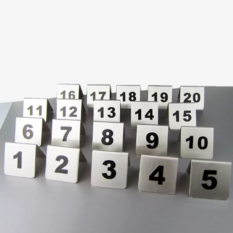 Double Sides Stainless Steel T - đánh giá và giá Table Number Gold