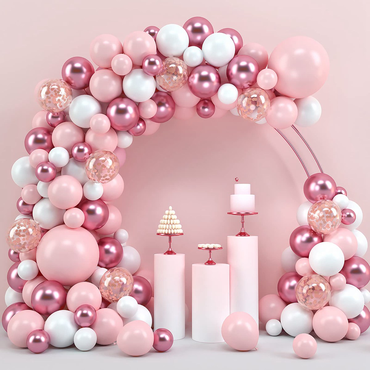 Pink Macaron Balloons Garland  - đánh giá và giá Wedding Day Supply Kit