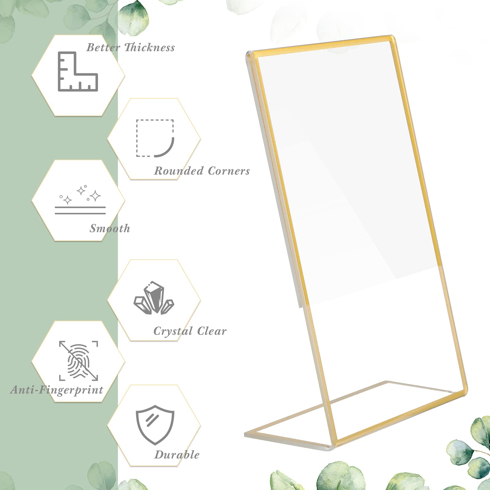 Gold Frame Acrylic Sign Holder - đánh giá và giá Table Number Gold