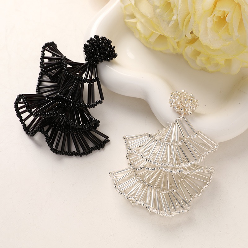 Black Glass Beads Beaded Fan D - đánh giá và giá Supplier Wedding