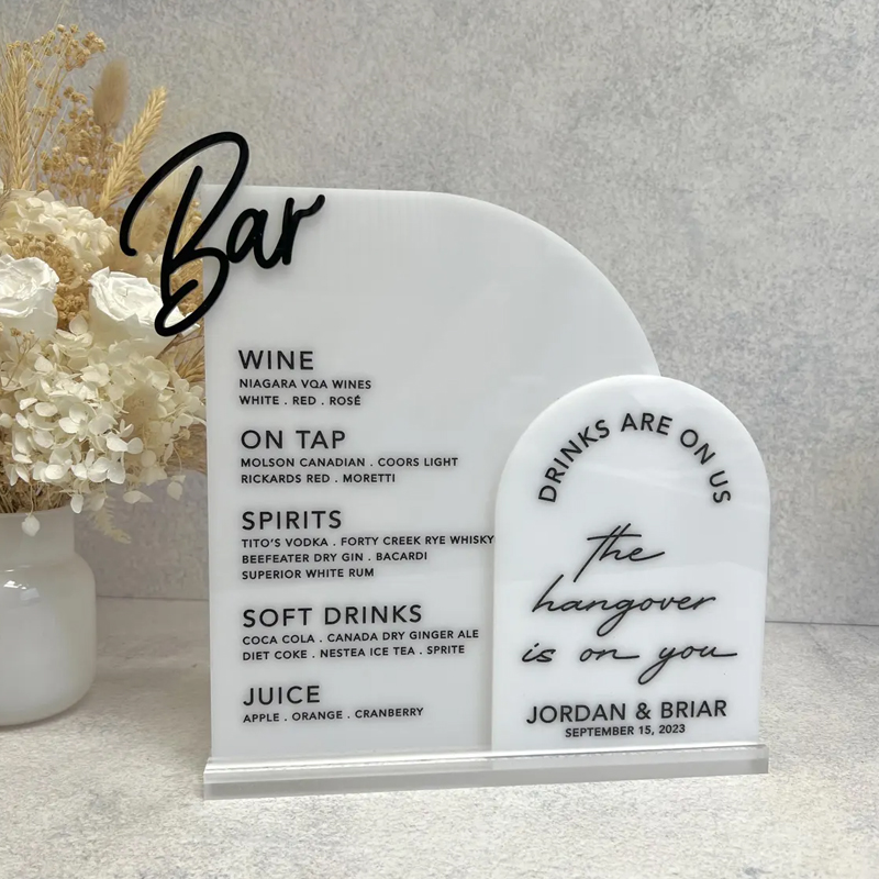 Custom Bar Menu with 3D Cutout - đánh giá và giá Table Number Gold