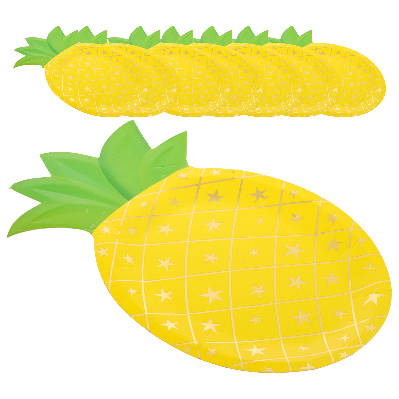 8Pcs Pineapple Paper Plates Di - đánh giá và giá Wedding Supply Bulk