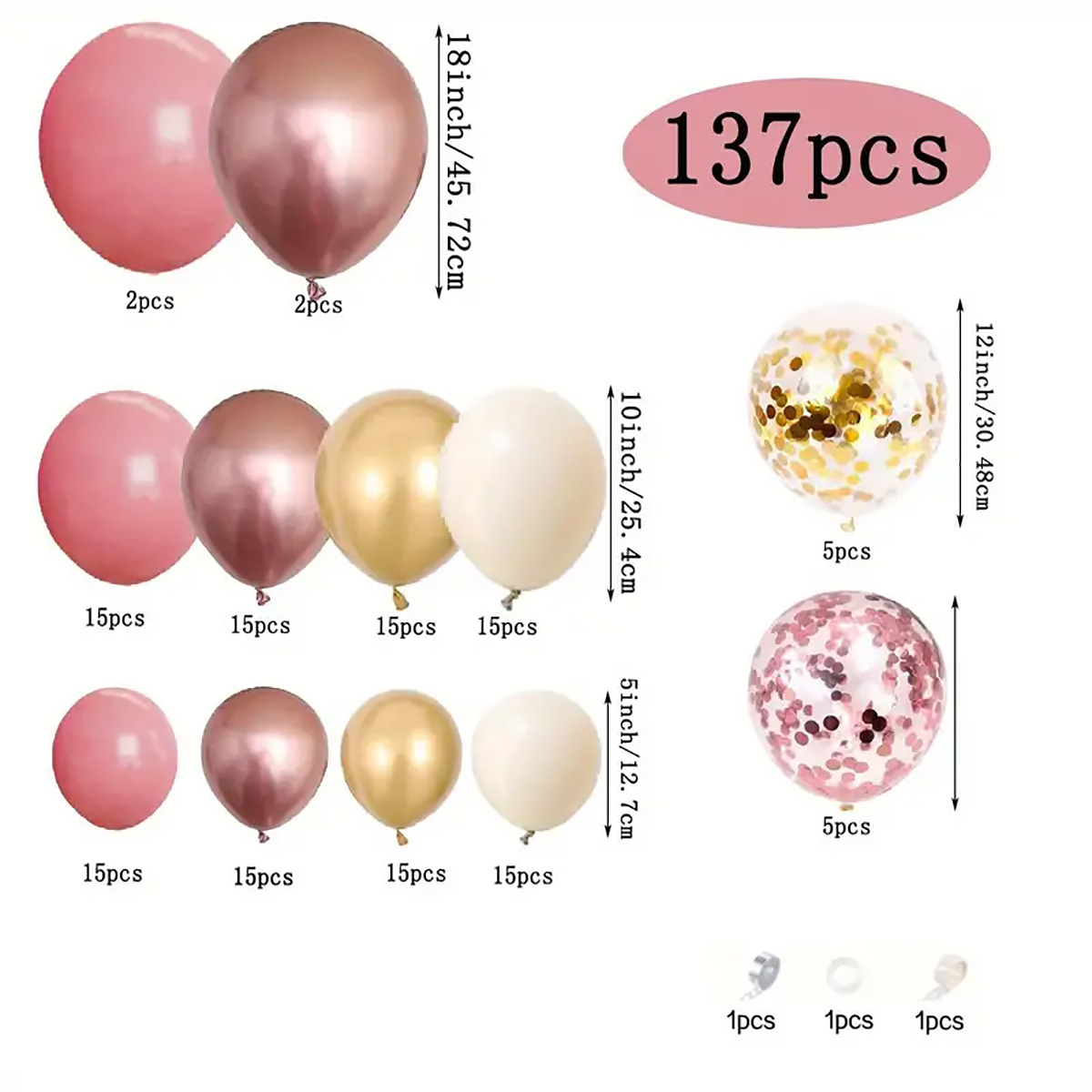137pcs Vintage Pink Rose White - đánh giá và giá Wedding Day Supply Kit