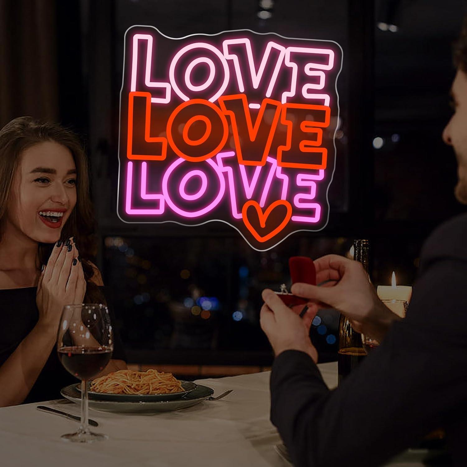Love Neon Sign USB Dimmable LE - đánh giá và giá Wedding Shop