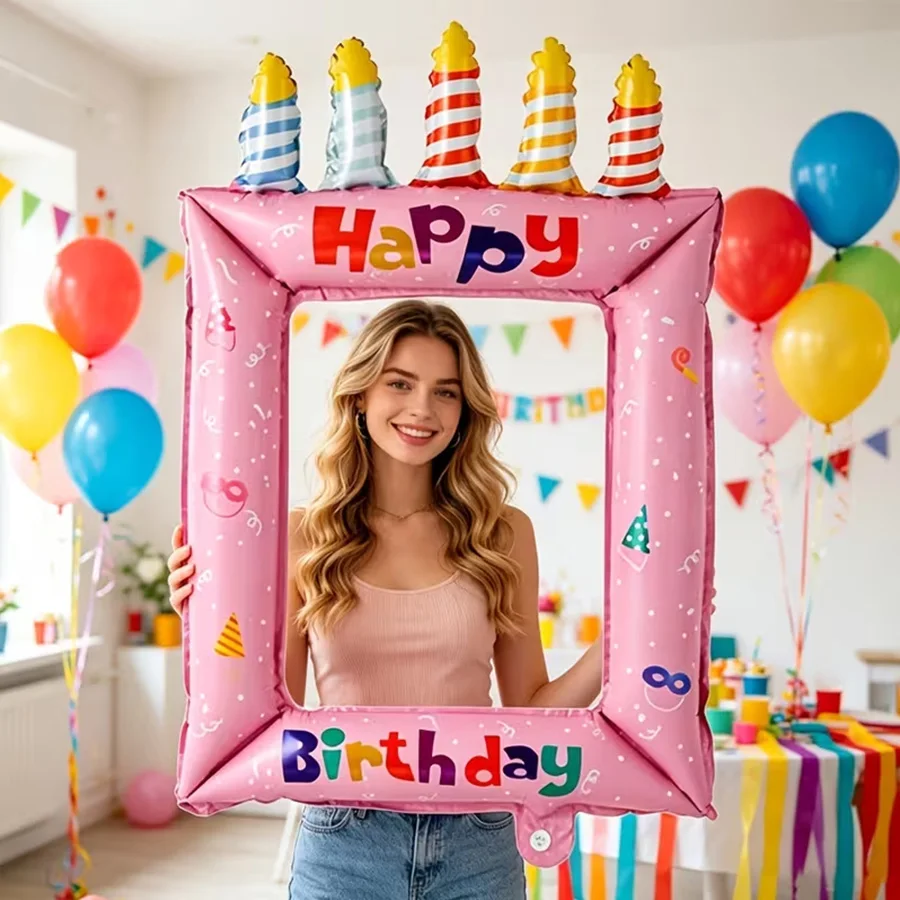 1/2pcs Blue Pink Birthday Phot - đánh giá và giá Confetti Balloon Set