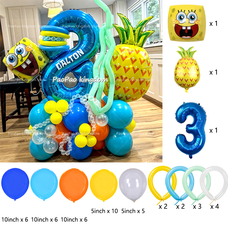 Cartoon SpongeBob Party Balloo - đánh giá và giá Wedding Day Supply Kit