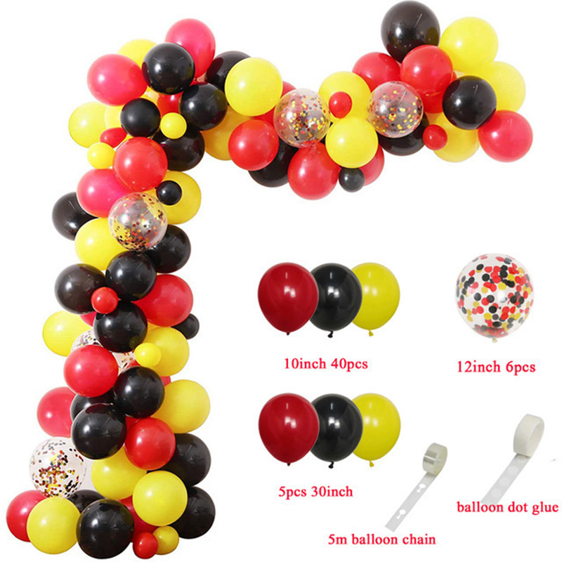 Red Black Yellow Balloon Garla - đánh giá và giá Wedding Supply Kit