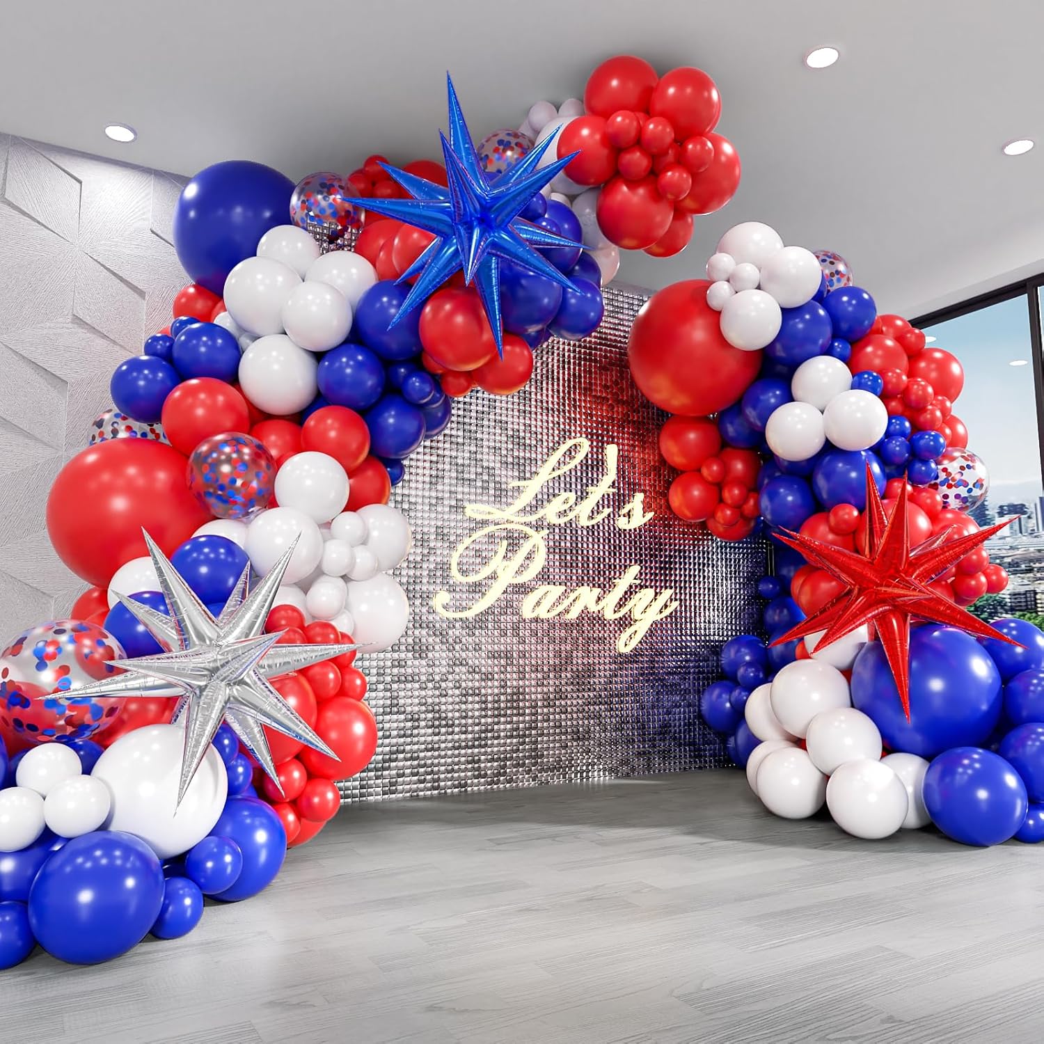 129pcs Red White and Blue Ball - đánh giá và giá Wedding Day Supply Kit