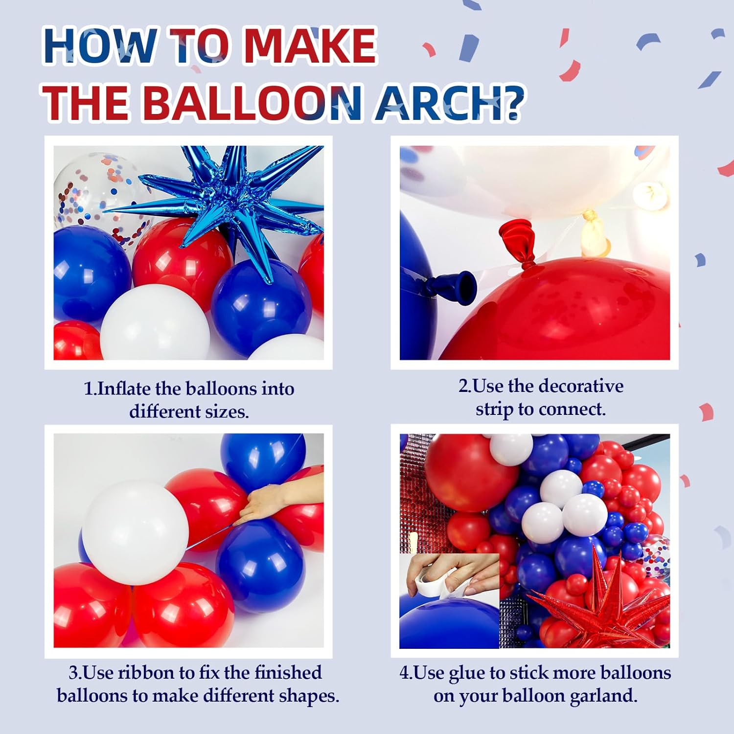 129pcs Red White and Blue Ball - đánh giá và giá Wedding Day Supply Kit