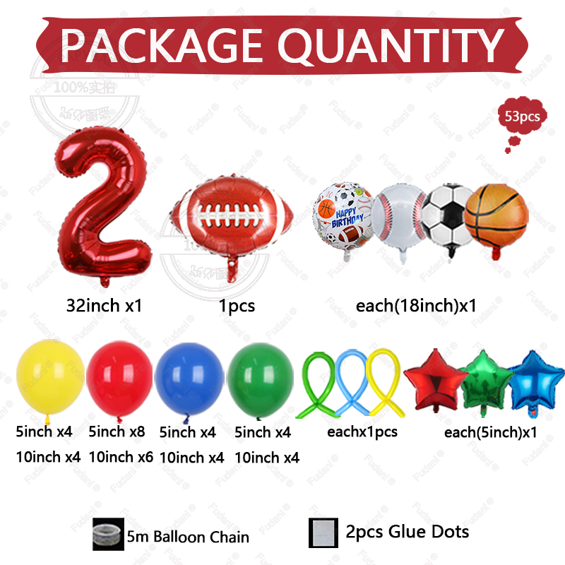 53Pcs Sports Theme 1-9th Birth - đánh giá và giá Supply Wedding Venue