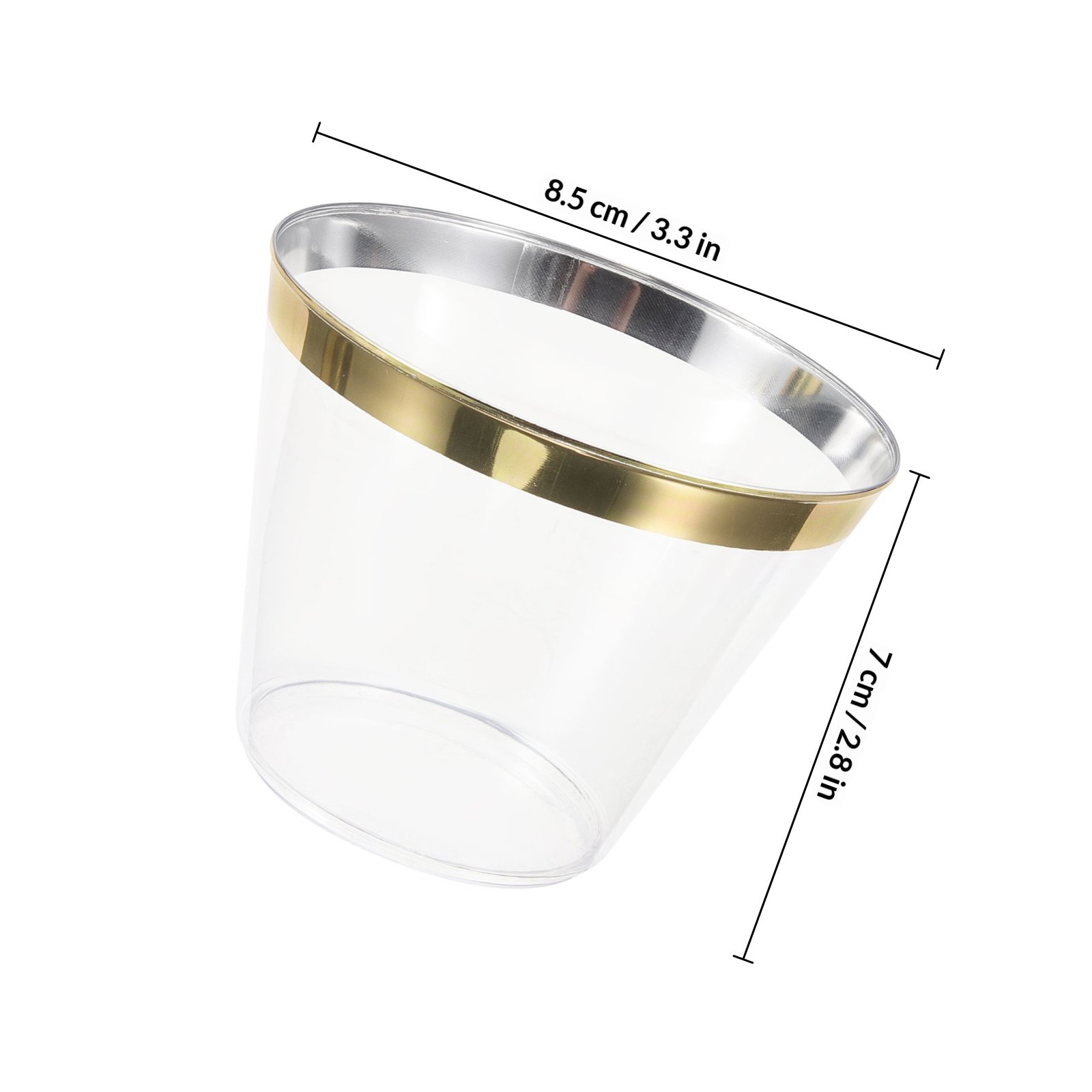 25pcs Gold Foil Plastic Clear  - đánh giá và giá Wedding Water Supply